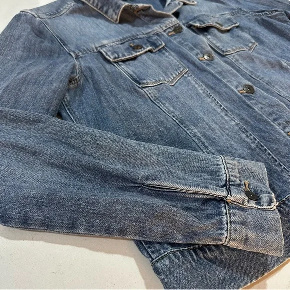 Paige Blue Denim Jacket - Size L - Picture 4 of 10